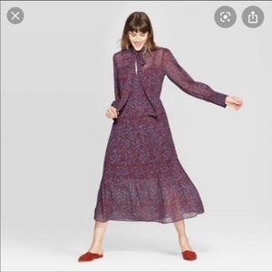 Midi length Leopard Print Dress